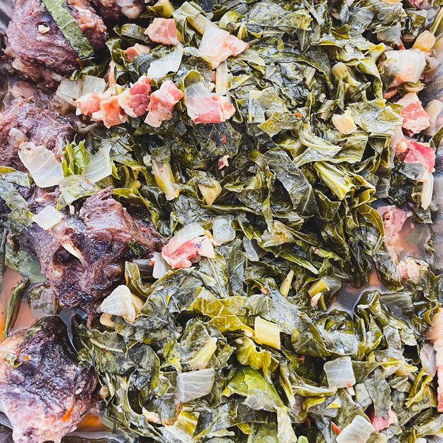 Bison Oxtail and Collard Greens Benjamin Lee Bison